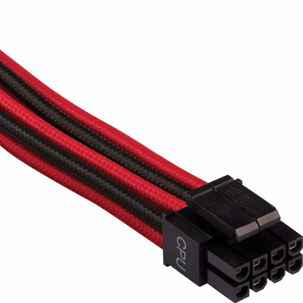 Strömkabel - Corsair - Premium Sleeved - 8 stift EPS12V - Dubbelpack - Svart
