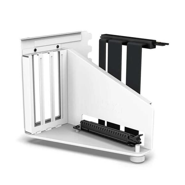 NZXT vertikalt grafikkortsförhöjningssats - Vit - Vertikalt grafikkortförhöjningssats med PCIe 4.0 förhöjningskabel