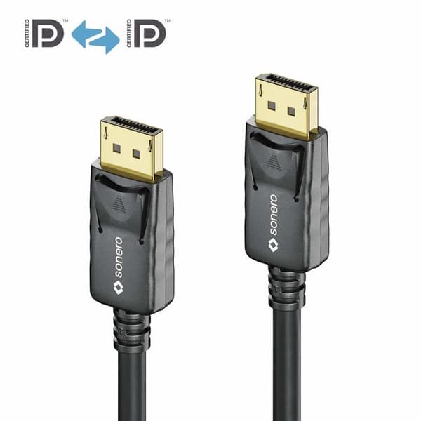 Sonero - X-PDC010-020 - [Ny] 2m DisplayPort-kabel 1.2, DisplayPort till DisplayPort-kabel, 4K 60 Hz, 2K 144Hz, svart