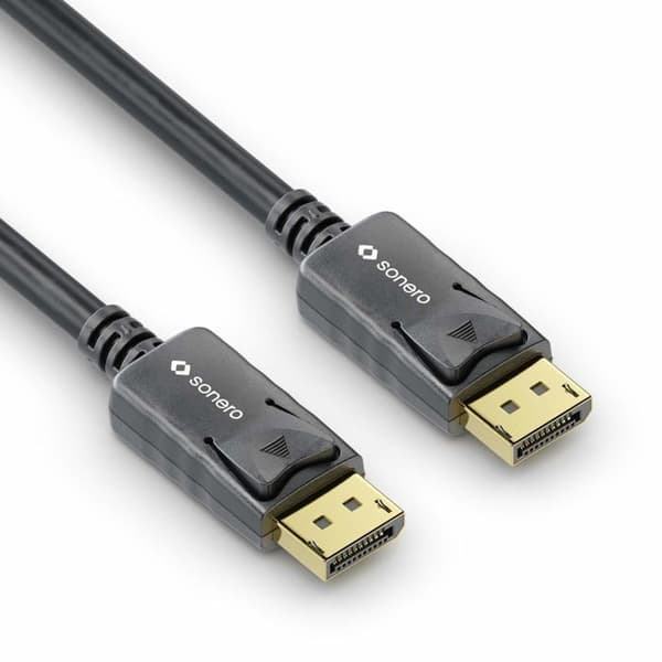 Sonero - X-PDC010-020 - [Ny] 2m DisplayPort-kabel 1.2, DisplayPort till DisplayPort-kabel, 4K 60 Hz, 2K 144Hz, svart
