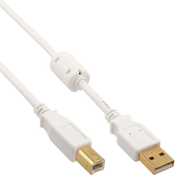 Kabel - Inline integrationsband - 34515W - USB-kabel 1,5 m USB 2.0 USB A USB B Vit