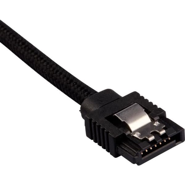 CORSAIR Premium SATA 6 Gbps svart mantlad kabel 60cm rak - (CC-8900252)