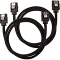 Miniatyrbild 1 av 3: CORSAIR Premium SATA 6 Gbps svart mantlad kabel 60cm rak - (CC-8900252)