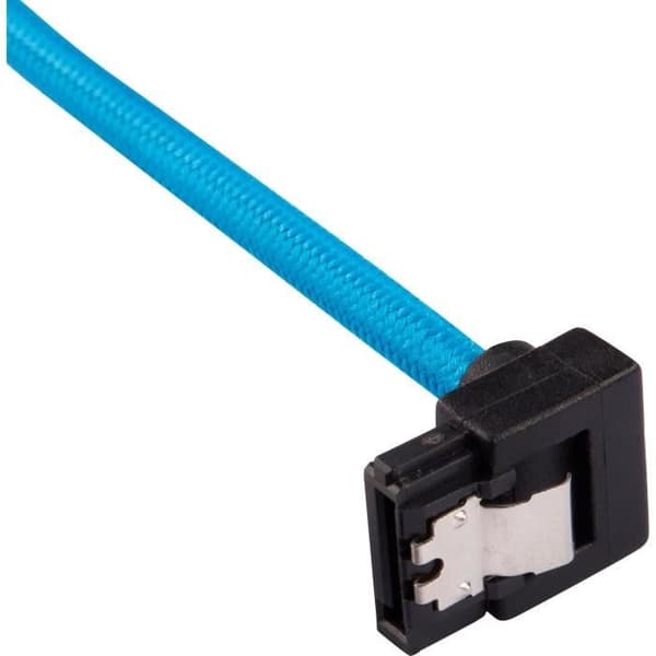 CORSAIR Premium SATA 6 Gbps blå 30 cm 90 ° mantlad kabel - (CC-8900281)