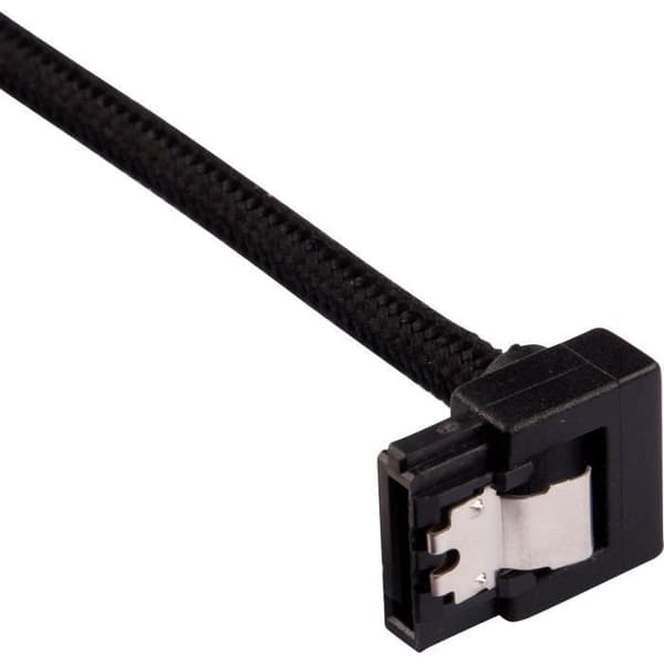 CORSAIR Premium SATA 6Gbps mantlad kabel svart - 30cm 90° - (CC-8900278)