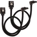 Miniatyrbild 1 av 3: CORSAIR Premium SATA 6Gbps mantlad kabel svart - 30cm 90° - (CC-8900278)