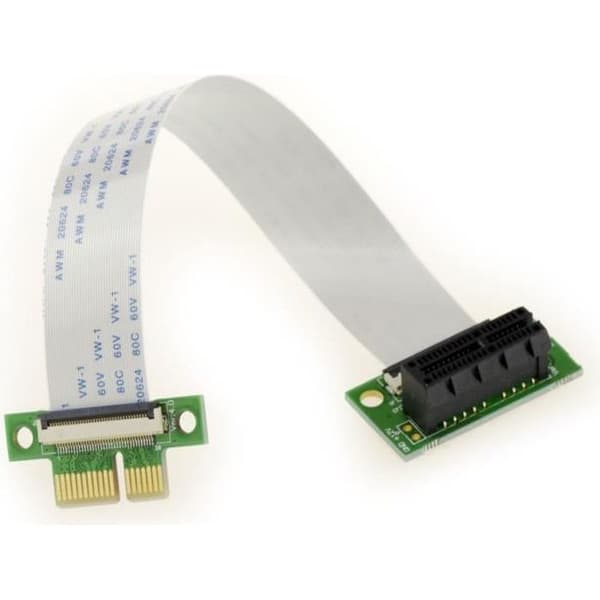 PCI Express Riser - FLEXIBEL - 1 PCIe 1x port - FPC-kablar 15 cm och 25 cm - Kompatibel 1.0/2.0/3.0