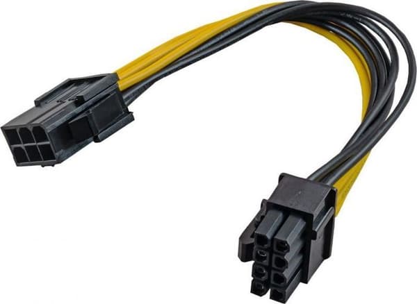 Akyga integrationskabel - AK-CA-07 - 6-stift PCI-E till 8-stift PCI-E adapterkabel 20 cm