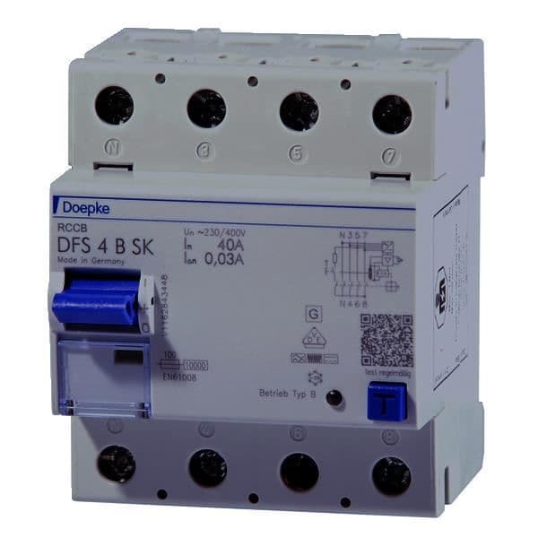 Doepke 09134998, 230 - 400, 40 A, 72 mm, 75 mm, 85 mm, blå, grå