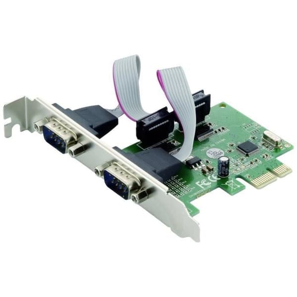 Conceptronic SRC01G 2-portars PCI-Express seriellt instickskort, seriellt (9 stift) PCIe Grön