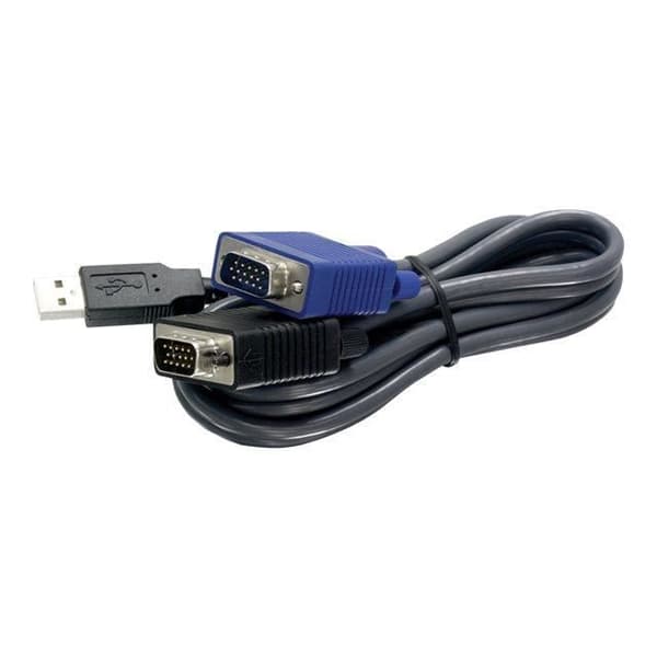 KVM-kabel - TRENDNET - 4,57 m - USB 2.0 - USB- och VGA-kontakt - Flera OS-kompatibel