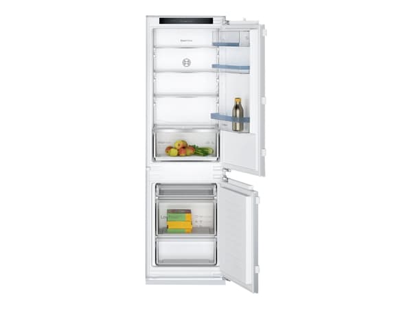 Bosch Serie | 4 KIV86VFE1 - Kjøleskap/fryser - bunnfryser - innebygd - fordypning - bredde: 56 cm - dybde: 55 cm - høyde: 177.5 cm - 267 liter - Klas Hvit