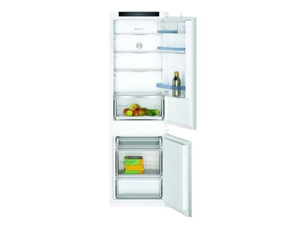 Bosch Serie | 4 KIV86VSE0 - Kjøleskap/fryser - bunnfryser - innebygd - fordypning - bredde: 56 cm - dybde: 55 cm - høyde: 177.5 cm - 267 liter - Klas Hvit