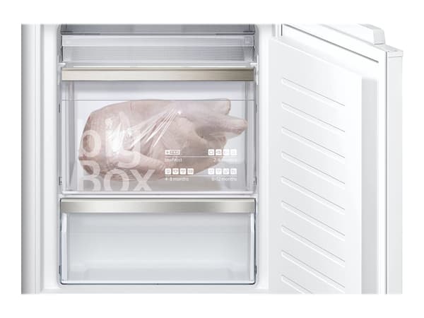 Siemens iQ500 coolEfficiency KI86SHDD0 - Kylskåp/frys - bottenfrysskåp - inbyggd - fördjupning - bredd: 56 cm - djup: 55 cm - höjd: 177.5 cm - 265 li