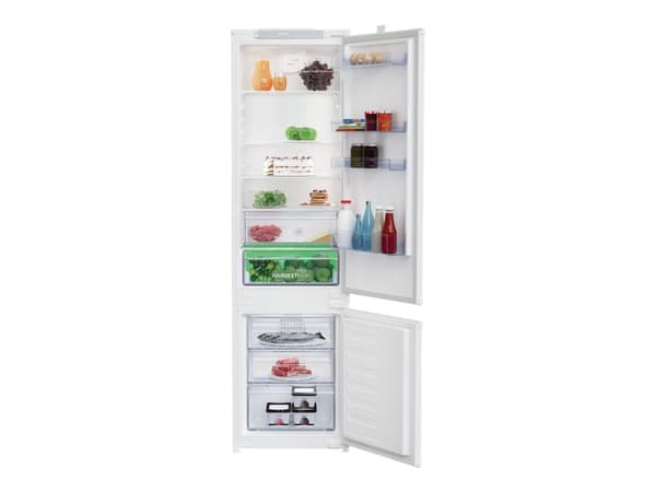 Beko BCHA306E4SN - Kjøleskap/fryser - bunnfryser - innebygd - bredde: 54 cm - dybde: 54.5 cm - høyde: 193.5 cm - 289 liter - Klasse E - hvit