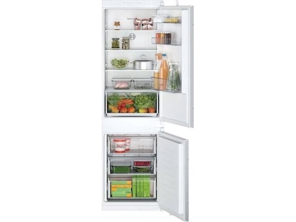Bosch Serie | 2 KIN86NSE0 - Kjøleskap/fryser - bunnfryser - innebygd - fordypning - bredde: 56 cm - dybde: 55 cm - høyde: 177.5 cm - 260 liter - Klas