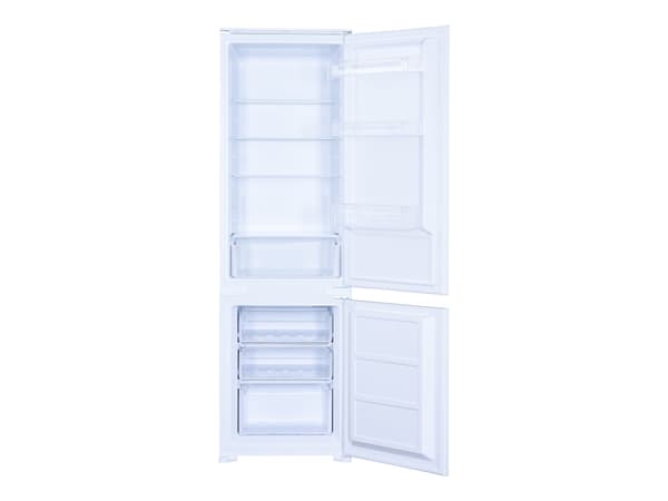 Scandomestic BIC249WE - Kylskåp/frys - bottenfrysskåp - inbyggd - fördjupning - bredd: 54 cm - djup: 54 cm - höjd: 180 cm - 249 liter - Klass E - vit Vit