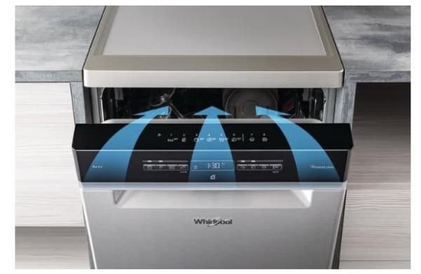 Whirlpool WSBO 3O34 PF X, Halvveis innebygget, Slimline (45 cm), Sort, Nedre, Øvre, Kurv, 10 kuverter