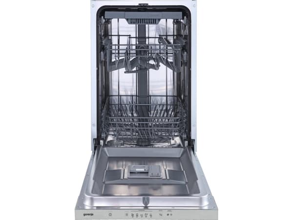 Gorenje GV520E10S, Helt integrerad, Slimline (45 cm), Vit, Knappar, 3 korgar, Rostfritt stål