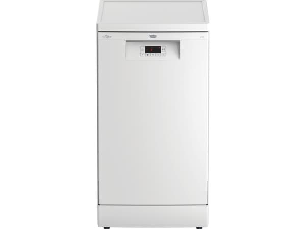 Beko BDFS15020W, Frittstående, Slimline (45 cm), Hvit, LED, Rustfritt stål, 10 kuverter