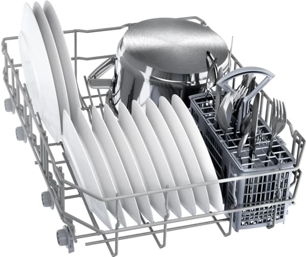 Bosch Serie 2 SPV2HKX42E, Fullstendig innebygget, Slimline (45 cm), Sort, Rustfritt stål, Knapper, 1,75 m, 1,65 m