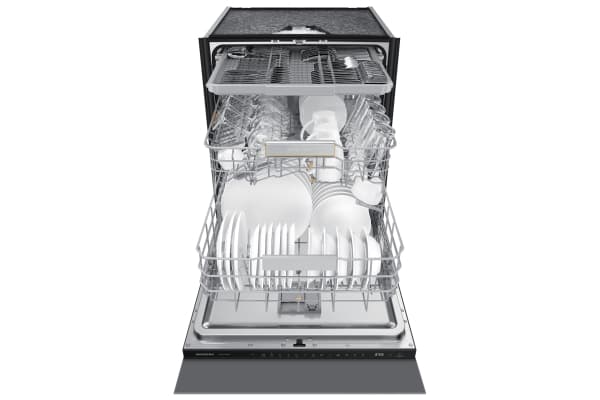 Samsung DW60BG830I00ET, Täysin sisäänrakennettu, Täysikokoinen (60 cm), Musta, Kosketusnäyttö, Kori, Ruostumaton teräs