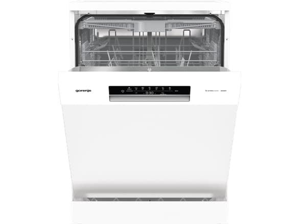 Oppvaskmaskin Gorenje GS643E90W | Under bygging | Bredde 59,9 cm | 6 programmer | E-klasse| Skjerm | AquaStop-funksjon | Hvit