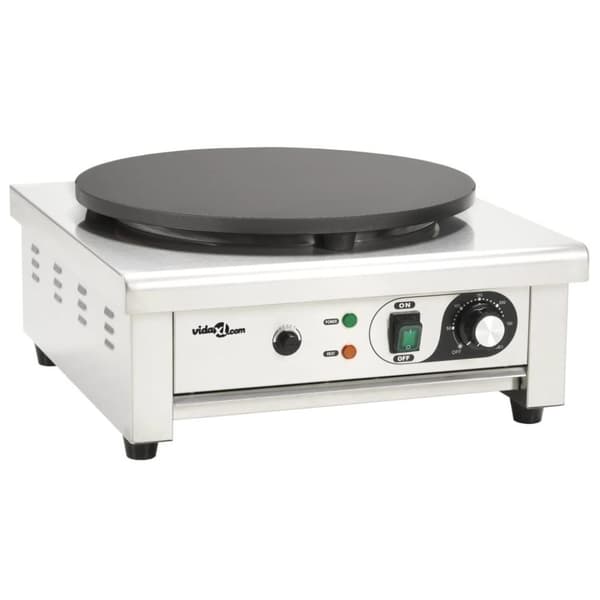 vidaXL Elektrisk crêpejern med uttrekkbar skuff 40 cm 3000 W