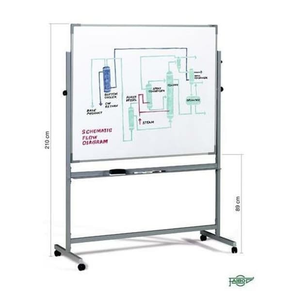 Whiteboard Faibo Bas eller stöd Dubbelsidig 122 x 100 cm