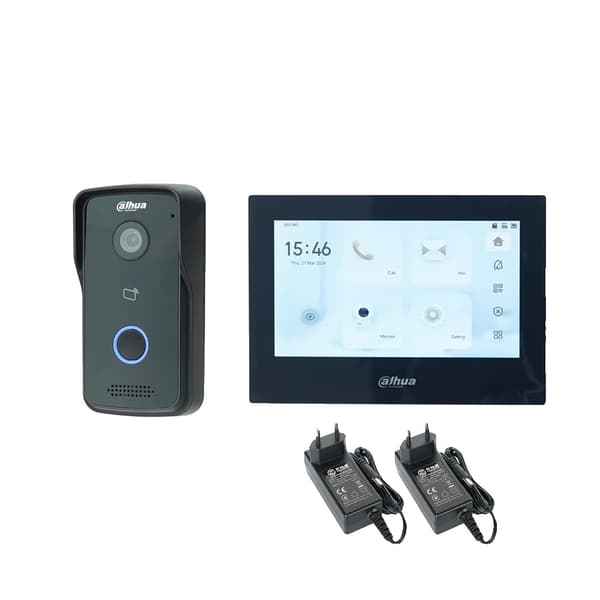 Dahua IP Video Intercom, 7-tums pekskärm, tvåvägskommunikation med ljud,1DB 1BK scr 2xDC12V