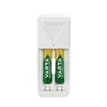 Miniatyrbillede 2 af 4: Batteroplader Varta 57656 101 401 Mini 2 Batterier Hvid AA/AAA
