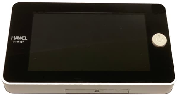 HAWEL Sverige HT-DM28SWE+VR Elektroniskt dörröga/dörrkikare med stor skärm 4,3" *** VIT RAM ***