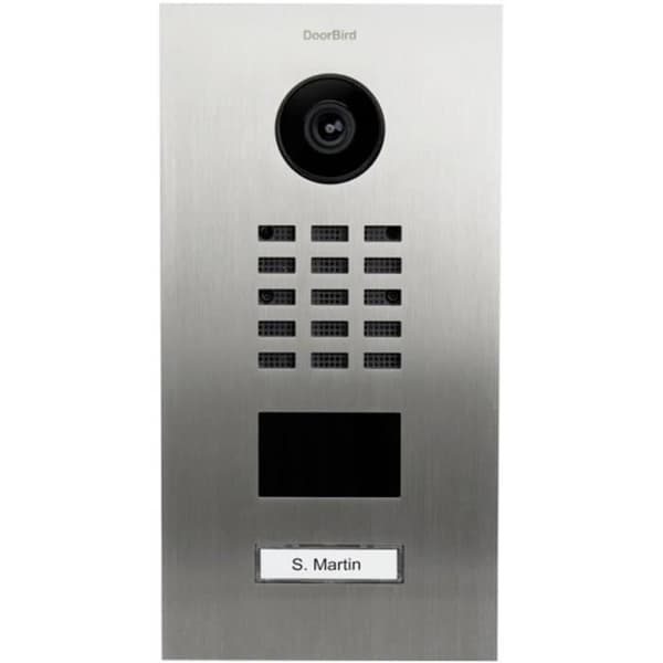 Intercom video IP - DoorBird - D2101V - Borstat rostfritt stål - Nattvision - Besökarminne Rostfritt stål