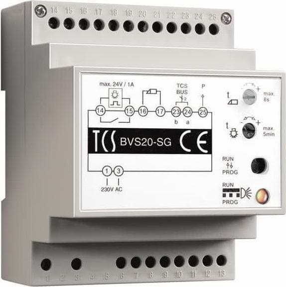 TCS BVS20-SG intercom-tilbehør (strøm, grå, hvid, plastik, CE, 72 mm, 70 mm)
