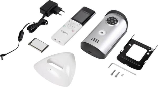 Sygonix SY-3396994 Komplett set för videodörrintercom Radio Silver, Vit, Svart