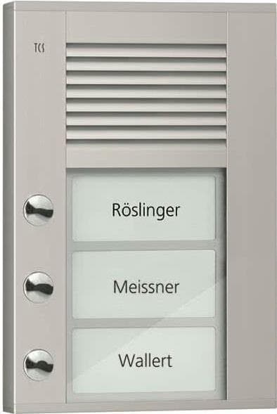 Audio udendørsstation PDS PDS03-DA/04 3 knapper 1 række AP sølv (PDS03-DA/04)