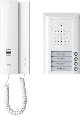 Ritto by Schneider dør samtaleanlæg kablet komplet sæt 1841470 4 familie hus hvid (1841470) Hvid