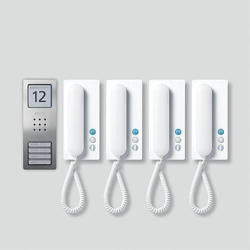 Siedle SÆT CA 812-4 E/W rustfrit stål - hvid (210008741-00) Rustfrit stål, Hvid