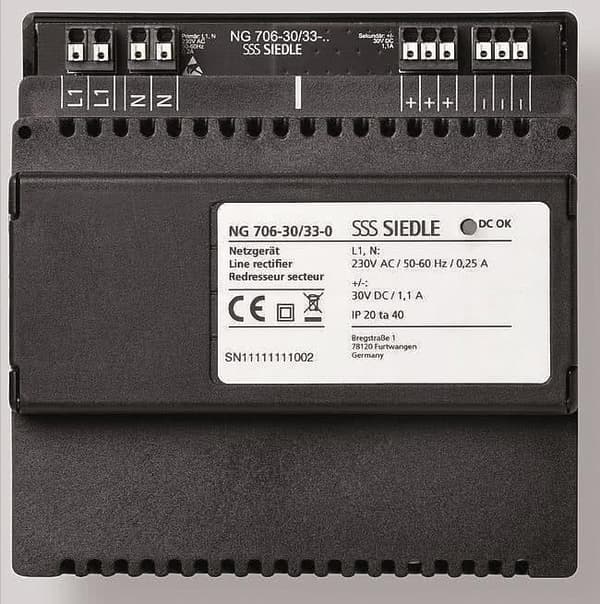 Siedle NG 706-30/33-0 strømforsyning sort (210010267-00)