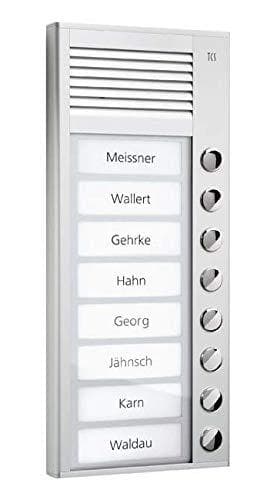 TCS AP Tuerstation PAK08-EN Audio 8 knapper 1-r. AP sølv (PAK08-EN)