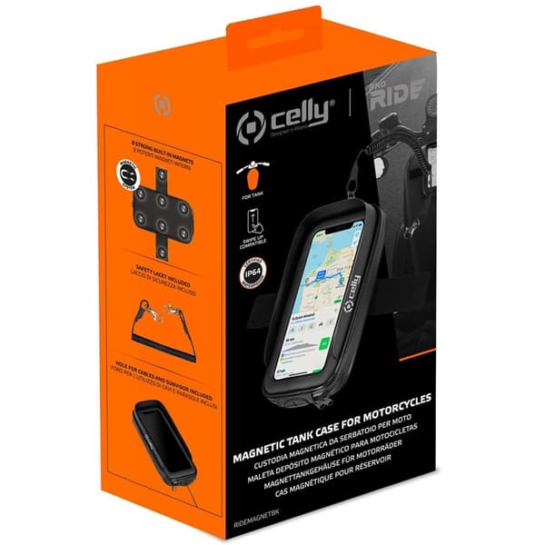 Celly Magnetisk mobiltelefonholder for motorsykkel IP64