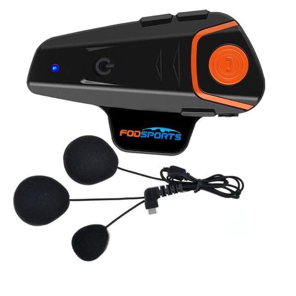 1000m vattentätt trådlöst BT 5.0 Type-C motorcykelhjälm intercom headset, för stängda hjälmar