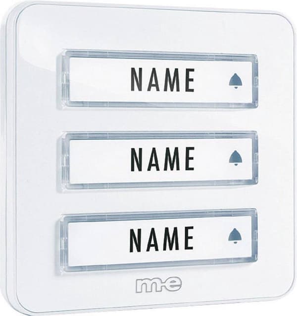 ME MODERN-ELECTRONICS kellopainike KTA 3 perhettä valkoinen (KTA-3 W)