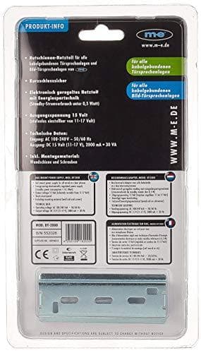 ME MODERN-ELECTRONICS DIN-skena strömförsörjning DC 15 V/ 2 A (40778)