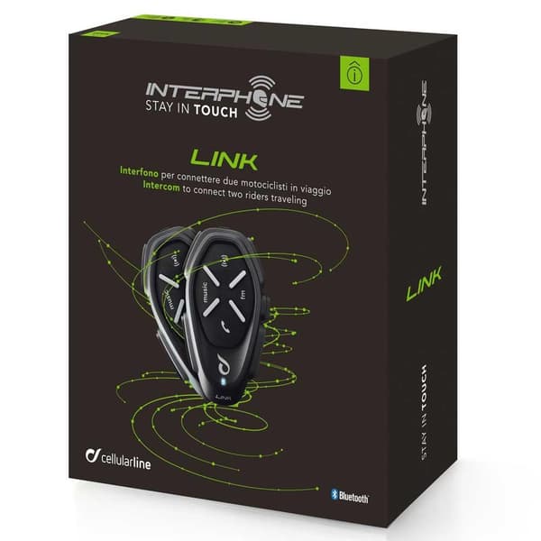 Interphone Cellularline Double Kit Intercom Link Musta