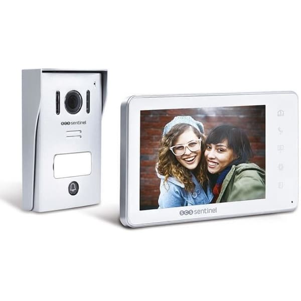 Kabelansluten videointercom, vit färg - VisioKit 7 - SCS SENTINEL