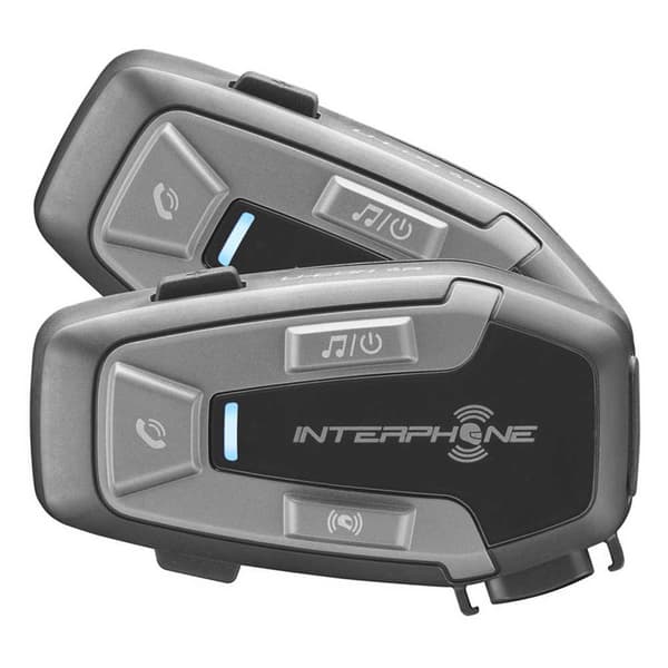 Interphone Cellularline Sisäpuhelin U-com 7r Pack 2 Yksiköitä Hopeinen musta