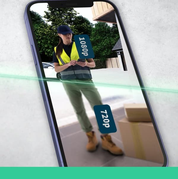 Arlo HD trådlös videodörr med kamera, 1 dörr, vit