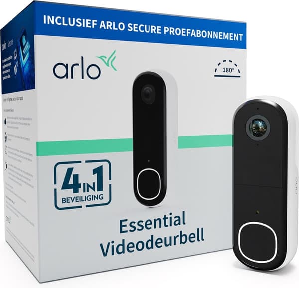 Arlo HD trådløs videodør med kamera, 1 dør, hvid