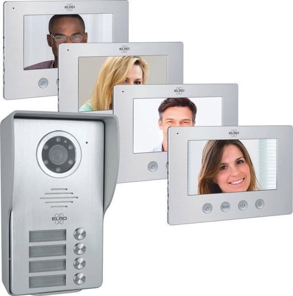 Video intercom - ELRO - DV4000-4 - Full HD 1080P kamera - Night vision - 4 lägenheter